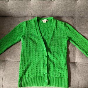 Vibrant Green Liz Clairborne Cardigan Sweater